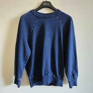 AG I XS Stonewash Blue Cotton Sweatshirt